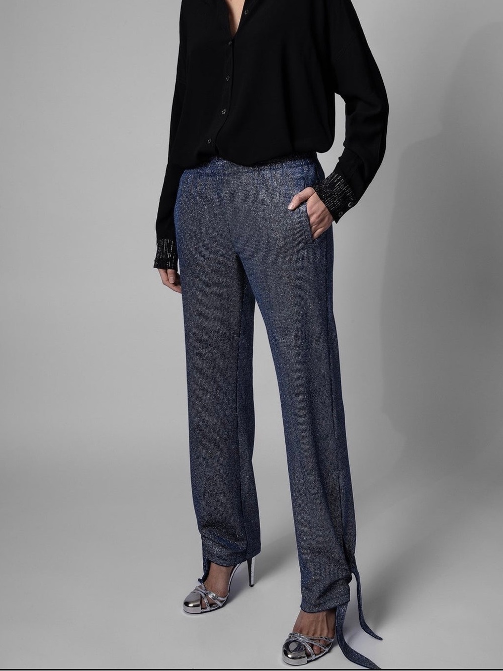 NWT Zadig & Voltaire Chill Velour Sparkle Pants